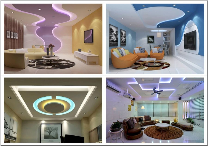 Дизайн потолков из гипсокартона: классические и современные решения – много фото