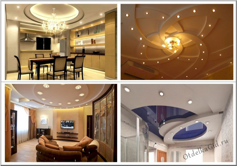 Дизайн потолков из гипсокартона: классические и современные решения – много фото