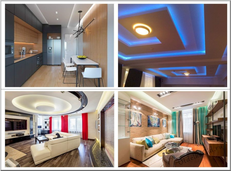 Дизайн потолков из гипсокартона: классические и современные решения – много фото