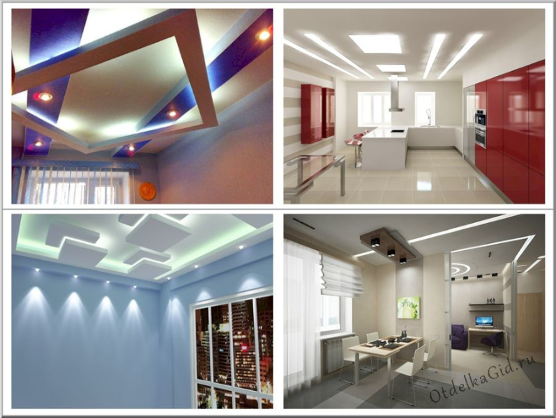 Дизайн потолков из гипсокартона: классические и современные решения – много фото