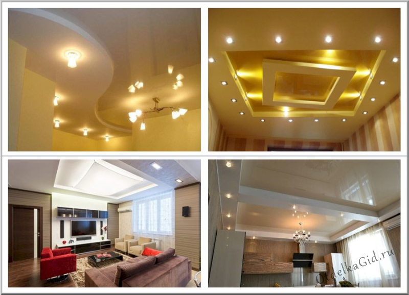 Дизайн потолков из гипсокартона: классические и современные решения – много фото