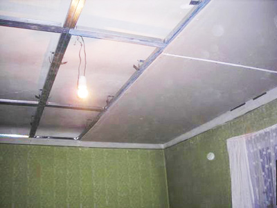 Двухуровневые потолки для гостиной из гипсокартона, фото