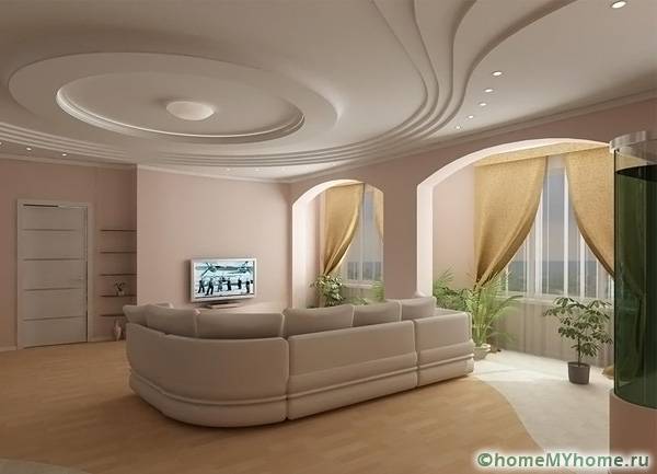 Двухуровневые потолки из гипсокартона: фото, видео и пошаговое руководство по монтажу