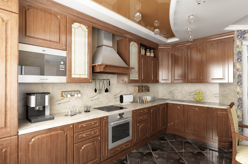 Двухуровневый потолок на кухне: особенности, преимущества, монтаж