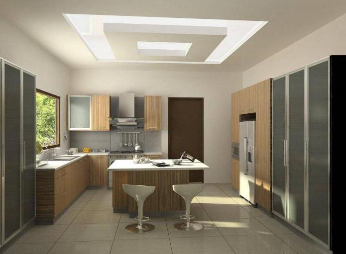 Двухуровневый потолок на кухне: варианты, дизайн, монтаж
