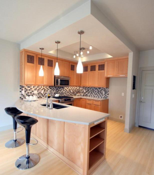 Двухуровневый потолок на кухне: варианты, дизайн, монтаж