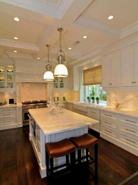 Двухуровневый потолок на кухне: варианты, дизайн, монтаж