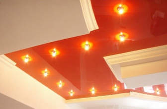 Как разместить светильники на натяжном потолке: варианты, схемы, фото