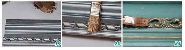 Красим потолочный плинтус из пенопласта