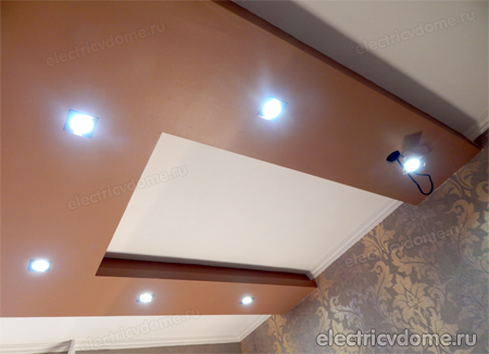 Схема подключения спотов на потолке. Как установить точечные светильники в гипсокартон