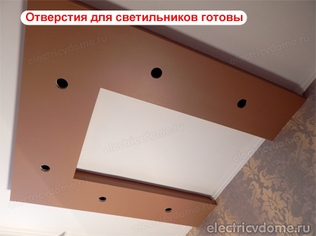 Схема подключения спотов на потолке. Как установить точечные светильники в гипсокартон