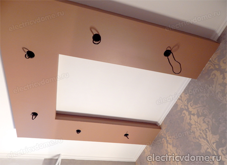 Схема подключения спотов на потолке. Как установить точечные светильники в гипсокартон