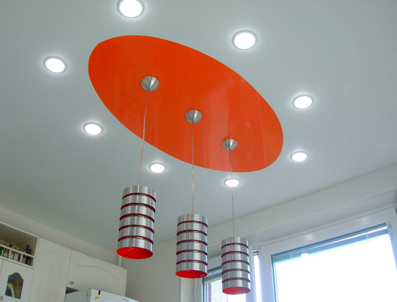 Светильники и лампы для устанавки в натяжной потолок