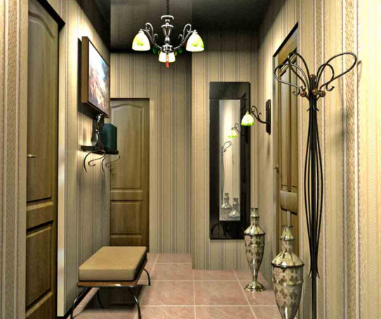 Светильники в интерьере прихожей