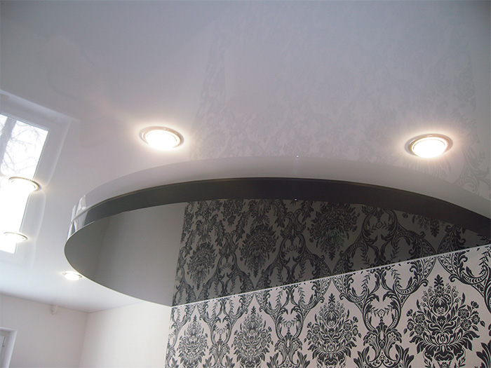 Варианты дизайна двухуровневых потолков для зала — выбираем лучшие варианты