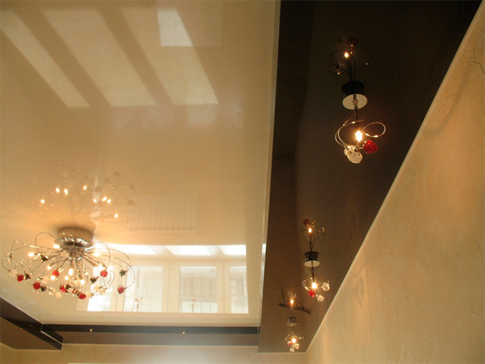 Варианты дизайна двухуровневых потолков для зала — выбираем лучшие варианты