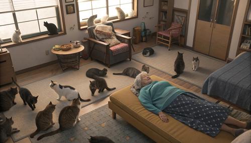 Кошатница, умерев несколько дней пролежала в окружении 50 котов