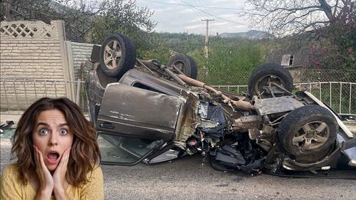 То, что это &laquo;Нива&raquo; после ДТП, можно лишь догадаться