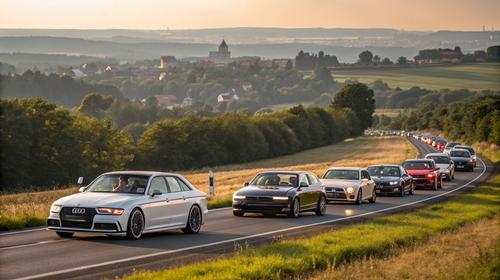 В автопробеге в честь Победы нет исключений для немецкой техники