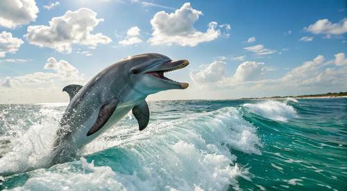 В море у Ялты, который день, плещется стая дельфинов