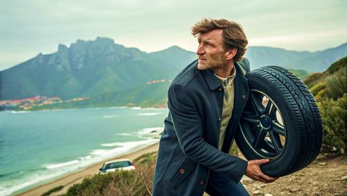 Жители Ялты выбрасывают старые автошины где попало