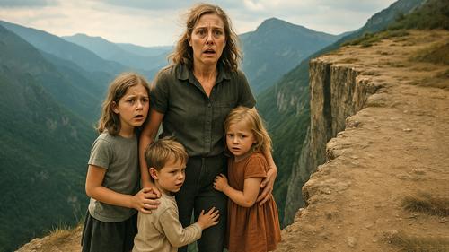 Семья из Мурманска в Крыму застряла на краю скалы