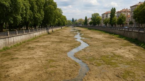 Главная река Симферополя зарастает без воды