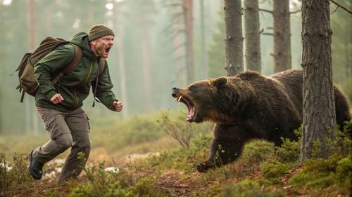 Медведь подкарауливал людей у памятника оленям