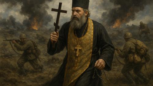 Священник собой прикрыл военного на фронте