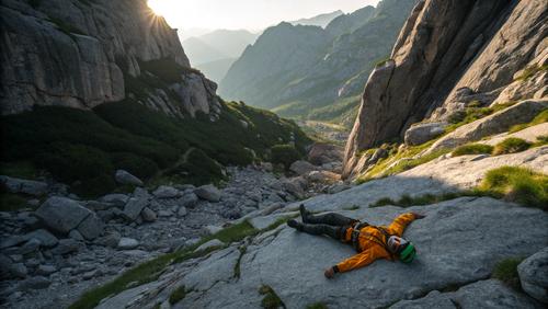Упав с 10-метровой высоты, альпинист успел вызвать спасателей