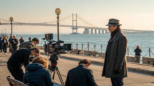 В Керчи снимают кино: стреляют и взрывают до позднего вечера