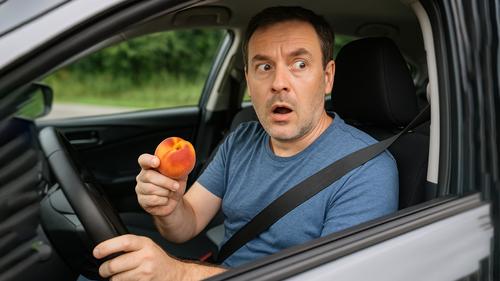 Трассу &laquo;Таврида&raquo; усыпало персиками из разбившегося грузовика