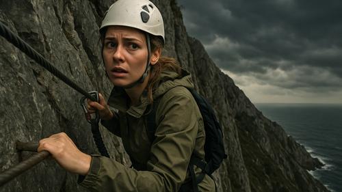 Женщина решила, что она достаточно крута для крутого похода в горы