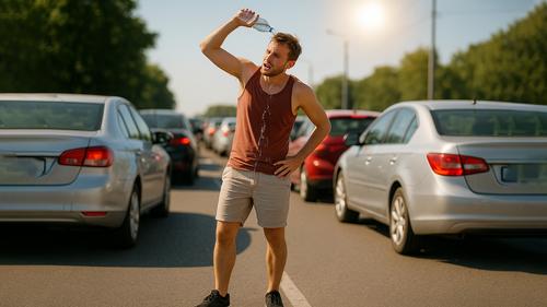 Керчане недовольны затором перед Крымским мостом