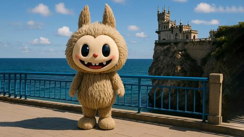 На набережных в Крыму появились ростовые лабубу