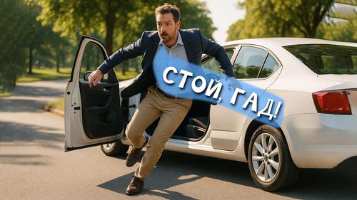 Недовольный пассажир выпрыгнул на ходу из такси