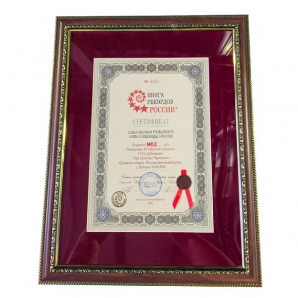 Озимая пшеница &laquo;Щёлково Агрохим&raquo; побила мировой рекорд