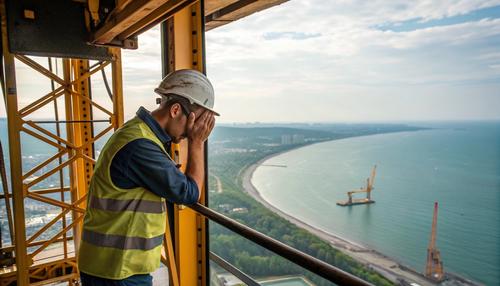 Установка башенного крана закончилась смертью установщика