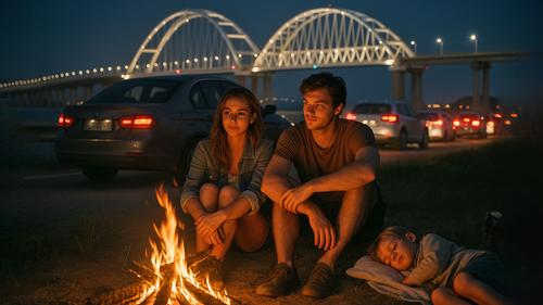 На 11:00 появился затор из покидающих Крым