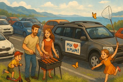 На подъезде к Крымскому мосту появился затор