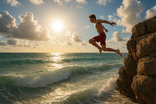 Парень нырнул так глубоко в море, что его до сих пор не могут достать