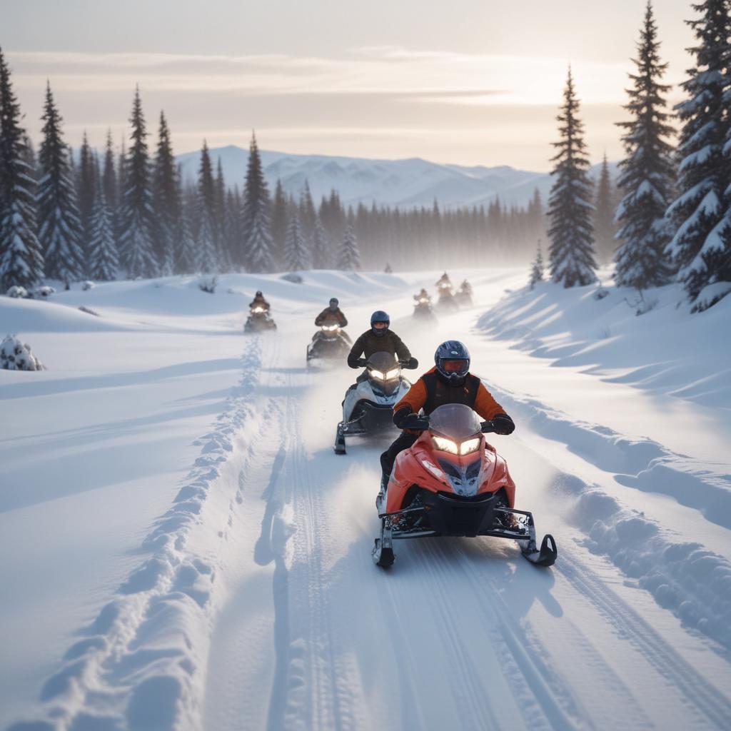 Катание на снегоходах по доступным ценам в регионе