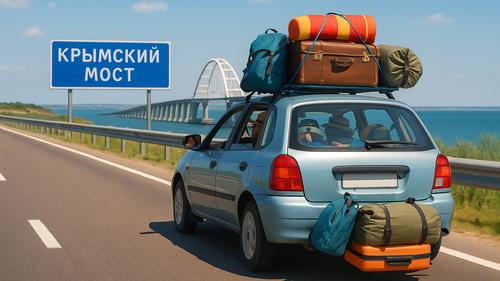 На Крымском мосту рекордно маленькие заторы