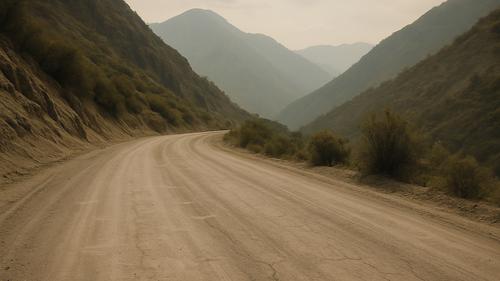 Водитель лихачил на мокрой дороге, усыпанной глинистой пылью с гор