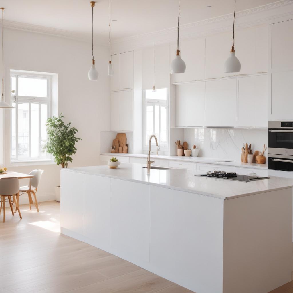 Белые встроенные кухни с индивидуальным дизайном и планировкой пространства