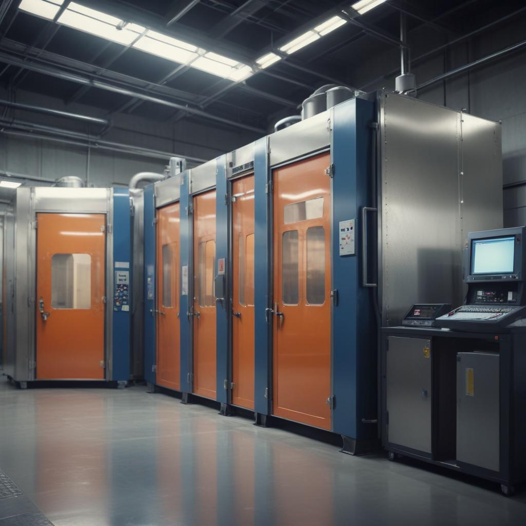 Покрасочные кабины и сушильные камеры в составе промышленного оборудования